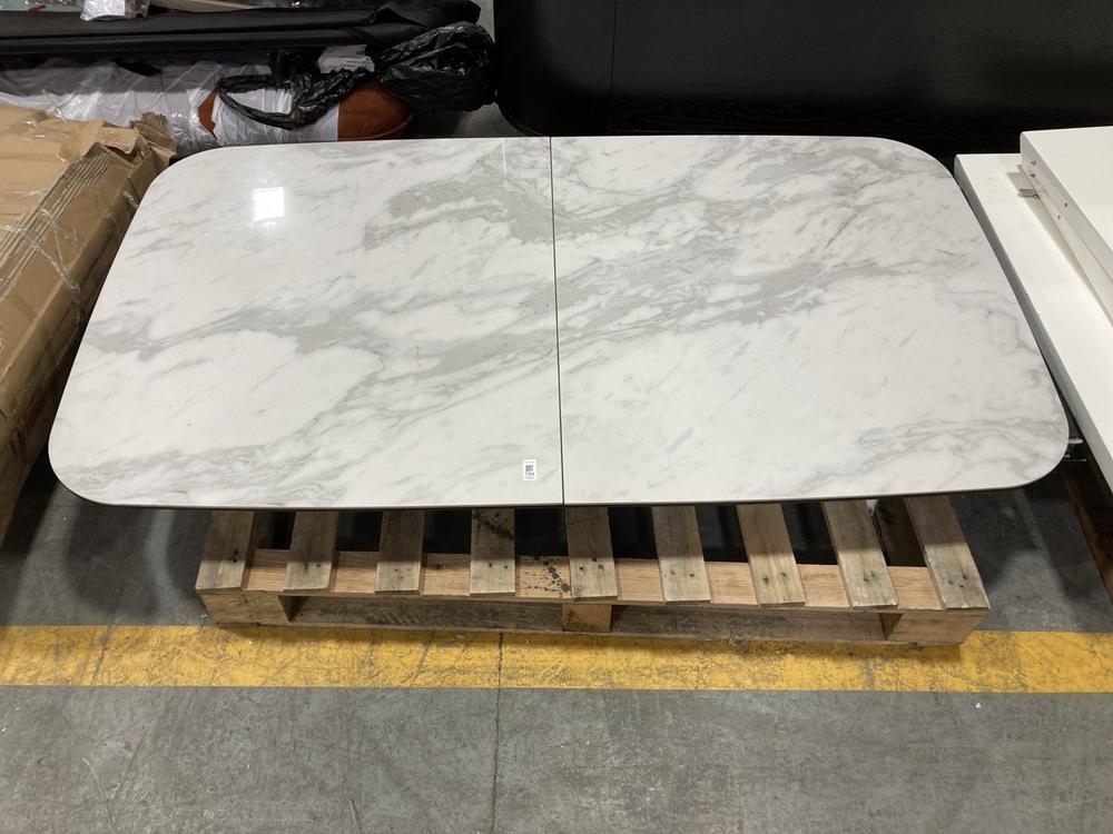 Lot 794  
            Chesterfield SR38 - Collection 

                
DFS EXTENDING DINING TABLE TOP IN WHITE MARBLE EFFECT (COLLECTION ONLY) (LOCATION...