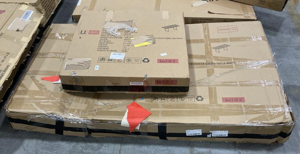 Lot 805  
            Chesterfield SR38 - Collection 

                
DFS EXTENDING DINING TABLE TOP IN WHITE MARBLE EFFECT (COLLECTION ONLY) (LOCATION...