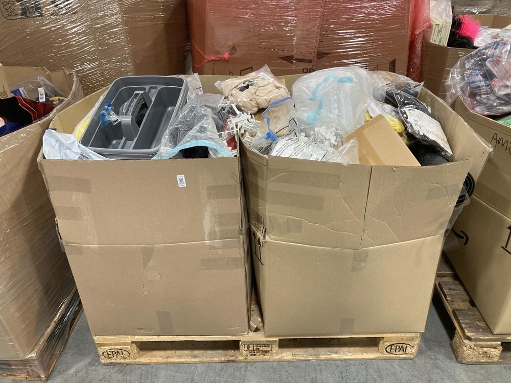 Lot 833  
            Chesterfield SR38 - Collection 

                
PALLET OF ASSORTED ITEMS TO INCLUDE PIKACHU COSTUME (COLLECTION ONLY) (LOCATION: ...