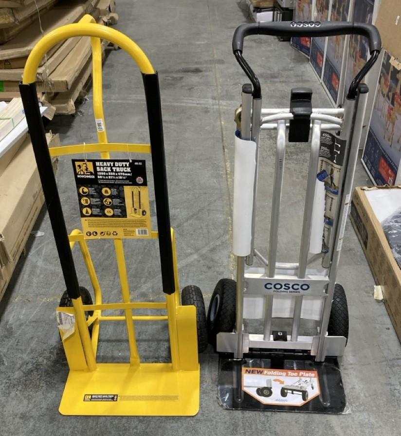 Lot 866  
            Chesterfield SR38 - Collection or Optional Delivery Available 

                
ROUGHNECK HEAVY DUTY SACK TRUCK 1280 X 550 X 470 MM TO INCLUDE COSCO 350 KG SACK ...