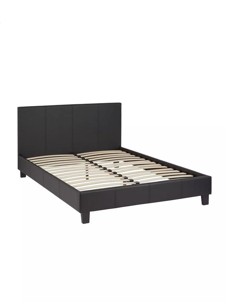 Lot 892  
            Chesterfield SR38 - Collection or Optional Delivery Available 

                
MARSTON FAUX LEATHER SMALL DOUBLE BED FRAME IN BLACK - ORIGINAL RRP £139 (LOCATIO...
