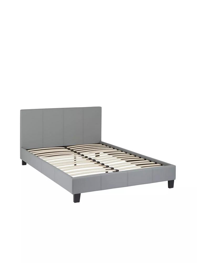 Lot 906  
            Chesterfield SR38 - Collection or Optional Delivery Available 

                
MARSTON FAUX LEATHER SMALL DOUBLE BED FRAME IN GREY - ORIGINAL RRP £139 (LOCATION...