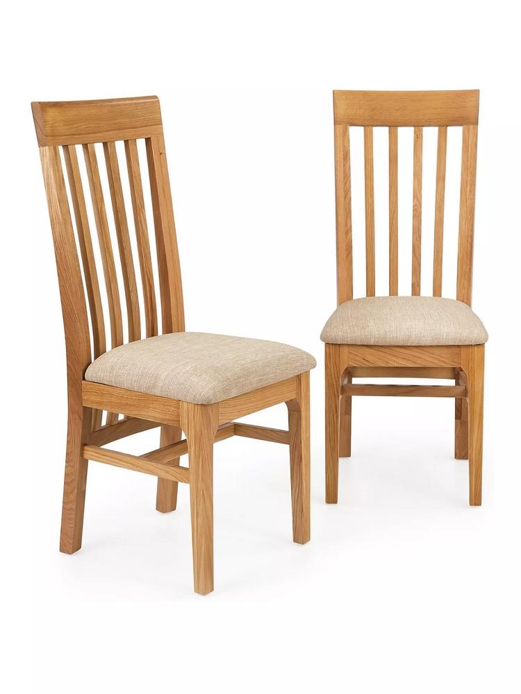 Lot 956  
            Chesterfield SR38 - Collection or Optional Delivery Available 

                
NEW CONSTANCE DINING CHAIR PAIR IN OAK - ORIGINAL RRP £249 (LOCATION: SR38 A12) (...