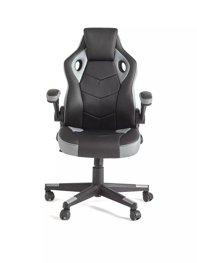 Lot 962  
            Chesterfield SR38 - Collection or Optional Delivery Available 

                
JESPOR GAMING CHAIR IN BLACK / GREY - ORIGINAL RRP £139 (LOCATION: SR38 A12) (VBIYA)