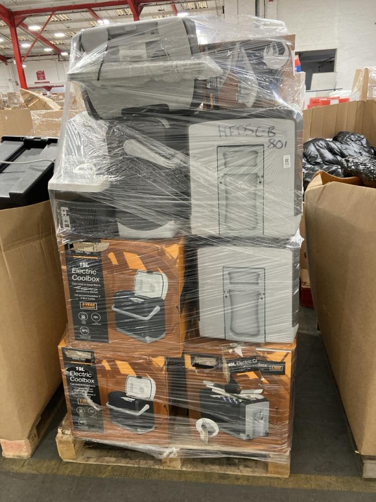 Lot 966  
            Chesterfield SR38 - Collection or Optional Delivery Available 

                
PALLET OF ASSORTED ITEMS TO INCLUDE 19L ELECTRIC COOLBOX (LOCATION: SR37)