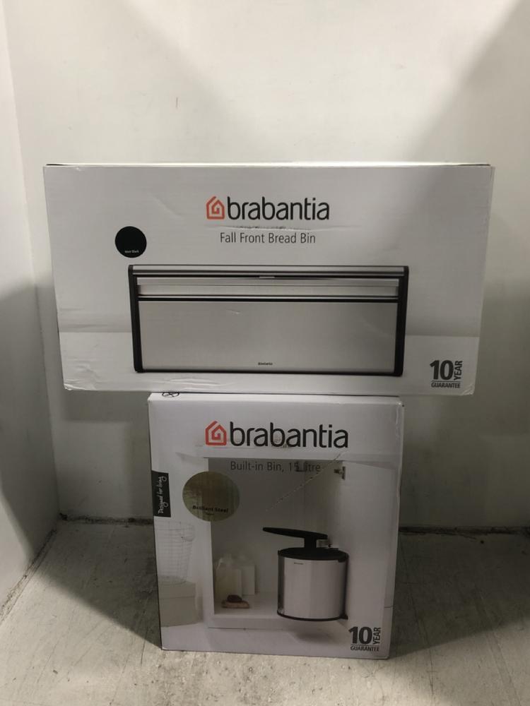 Lot 1022  
            Chesterfield SR45 - Parcel Delivery Only 

                
BRANBANTIA BUILT IN BIN 15 LITRE TO INCLUDE BRABANTIA FALL FRONT BREAD BIN (LOCAT...