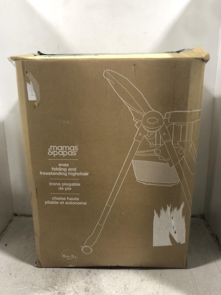 Lot 1038  
            Chesterfield SR45 - Parcel Delivery Only 

                
MAMAS AND PAPAS SNAX FOLDING AND FREE STANDING HIGH CHAIR (LOCATION: D9)
