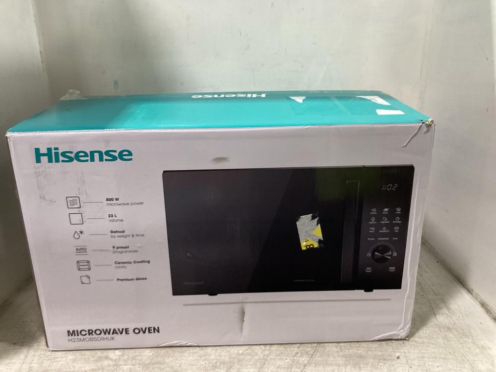 Lot 1053  
            Chesterfield SR45 - Parcel Delivery Only 

                
HISENSE MICROWAVE OVEN H23MOBSD1HUK (LOCATION: D10)