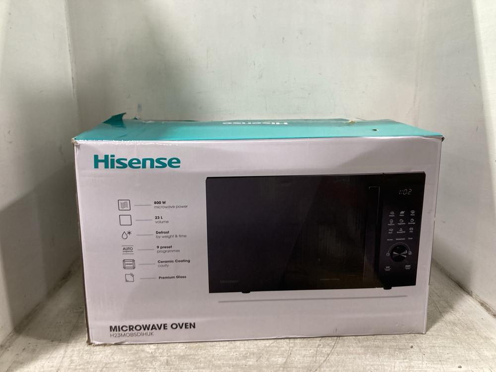 Lot 1058  
            Chesterfield SR45 - Parcel Delivery Only 

                
HISENSE MICROWAVE OVEN H23MOBSD1HUK (LOCATION: D10)