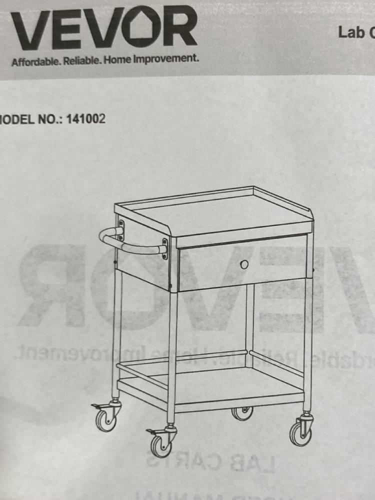 Lot 1075  
            Chesterfield SR45 - Parcel Delivery Only 

                
VEVOR LAB CARTS 141002 (LOCATION: C1)