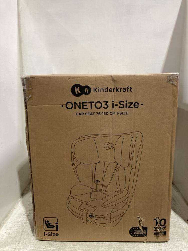 Lot 1076  
            Chesterfield SR45 - Parcel Delivery Only 

                
KINDERKRAFT ONETO3 I-SIZE CAR SEAT (LOCATION: C1)
