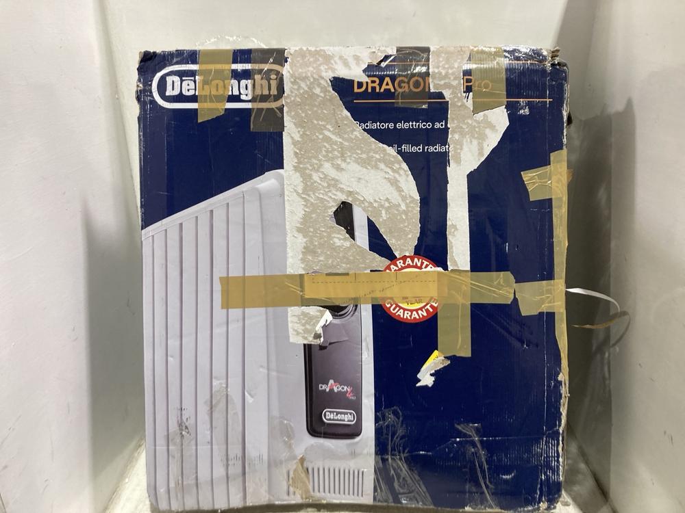 Lot 1077  
            Chesterfield SR45 - Parcel Delivery Only 

                
DELONGHI DRAGON 4 PRO OIL FILLED ELECTRIC RADIATOR ORIGINAL RRP £159 (LOCATION: C1)