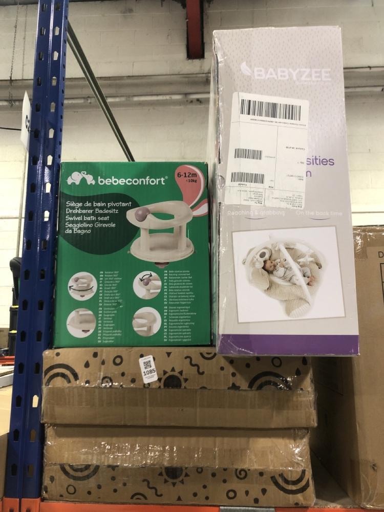 Lot 1085  
            Chesterfield SR45 - Parcel Delivery Only 

                
4X ASSORTED BABY ITEMS BEBECONFORT SWIVEL BATH SEAT (LOCATION: C2)
