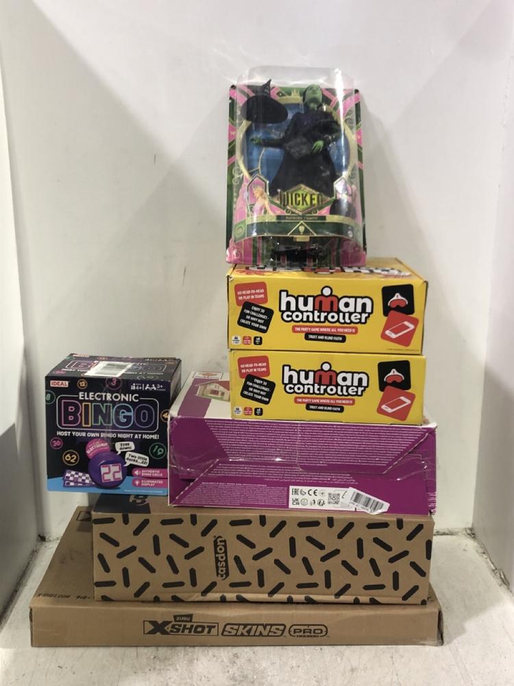 Lot 1100  
            Chesterfield SR45 - Parcel Delivery Only 

                
7X ASSORTED TOYS TO INCLUDE HUMAN CONTROLLER THE PART GAME WHERE ALL YOU NEED IS ...