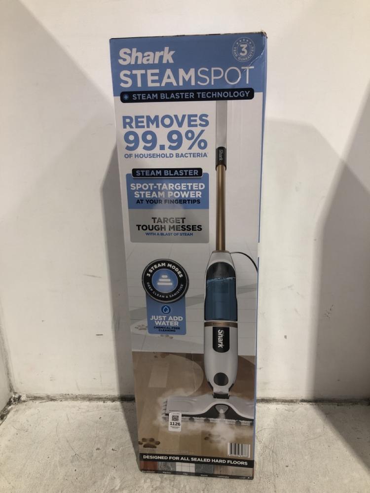 Lot 1126  
            Chesterfield SR45 - Parcel Delivery Only 

                
SHARK STEAMSPOT STEAM CLEANER S2001UK (LOCATION: C4)