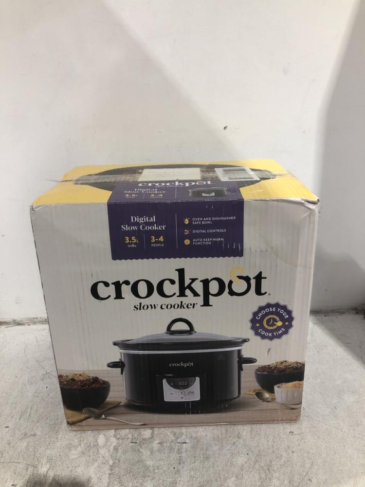 Lot 1128  
            Chesterfield SR45 - Parcel Delivery Only 

                
CROCKPOT DIGITAL SLOW COOKER TO INCLUDE CROC POT MANUAL SLOW COOKER (LOCATION: C4)