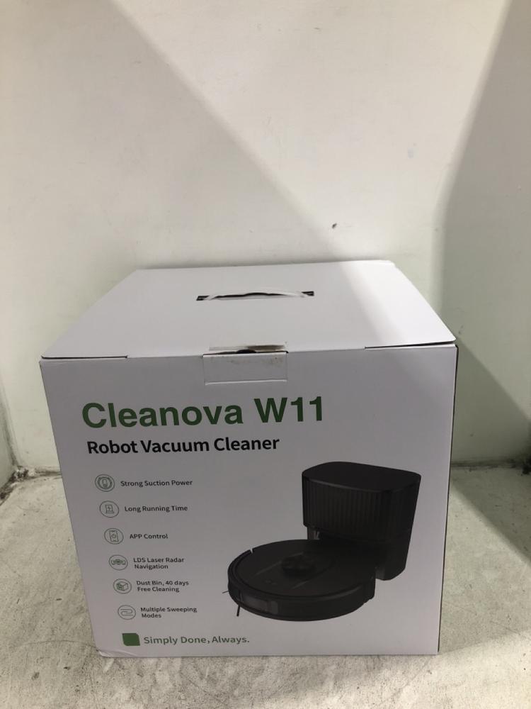 Lot 1132  
            Chesterfield SR45 - Parcel Delivery Only 

                
CLEANOVA W11 ROBOT VACUUM CLEANER ORIGINAL RRP £324 (LOCATION: C4)