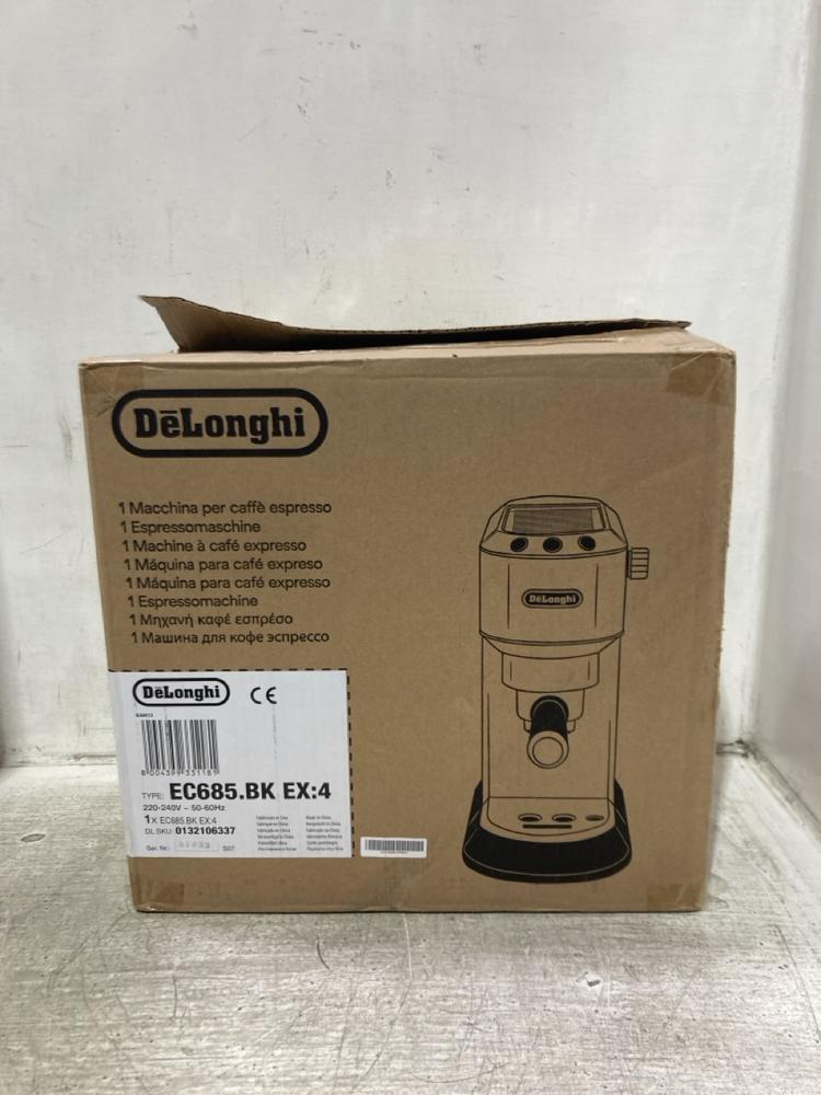 Lot 1156  
            Chesterfield SR45 - Parcel Delivery Only 

                
DELONGHI DEDICA STYLE COFFEE MACHINE ORIGINAL RRP £229 (LOCATION: C5)