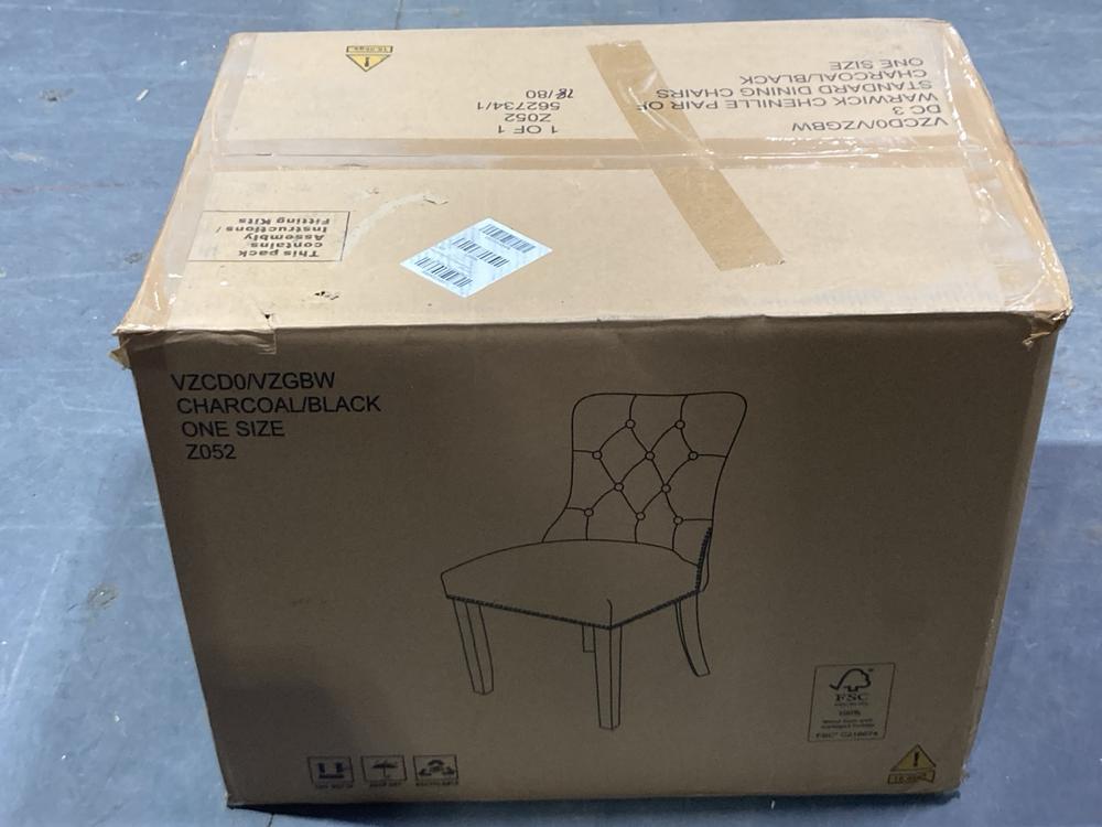 Lot 1167  
            Chesterfield SR45 - Parcel Delivery Only 

                
WARWICK CHENILLE PAIR OF STANDARD DINING CHAIRS (LOCATION: C5)