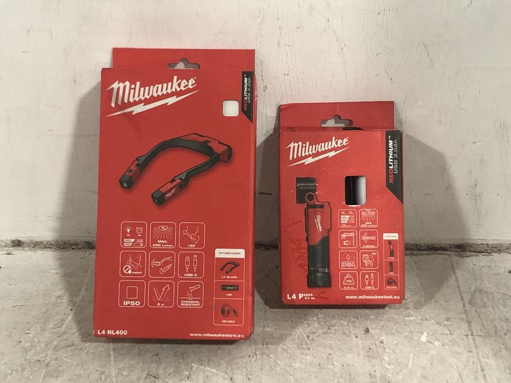 Lot 117  
            Chesterfield SR45 - Parcel Delivery Only 

                
MILWAUKEE USB RECHARGEABLE NECK LIGHT 400 LUMENS TO INCLUDE USB RECHARGEABLE PIVO...
