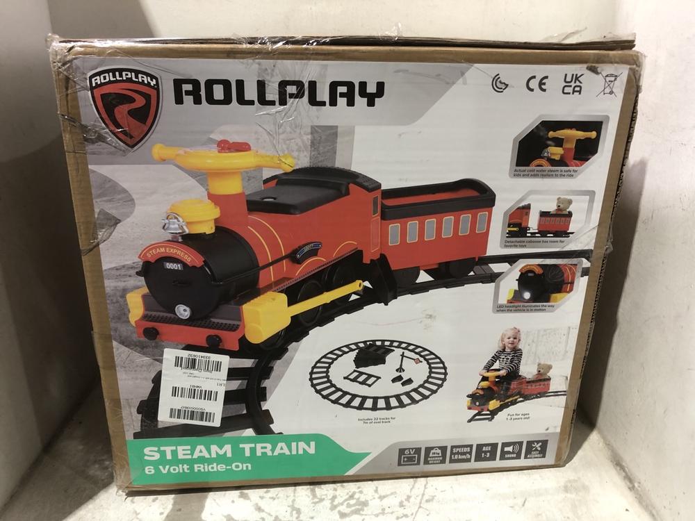 Lot 1185  
            Chesterfield SR45 - Parcel Delivery Only 

                
ROLLPLAY RIDE ON STEAM TARIN (LOCATION: C7)