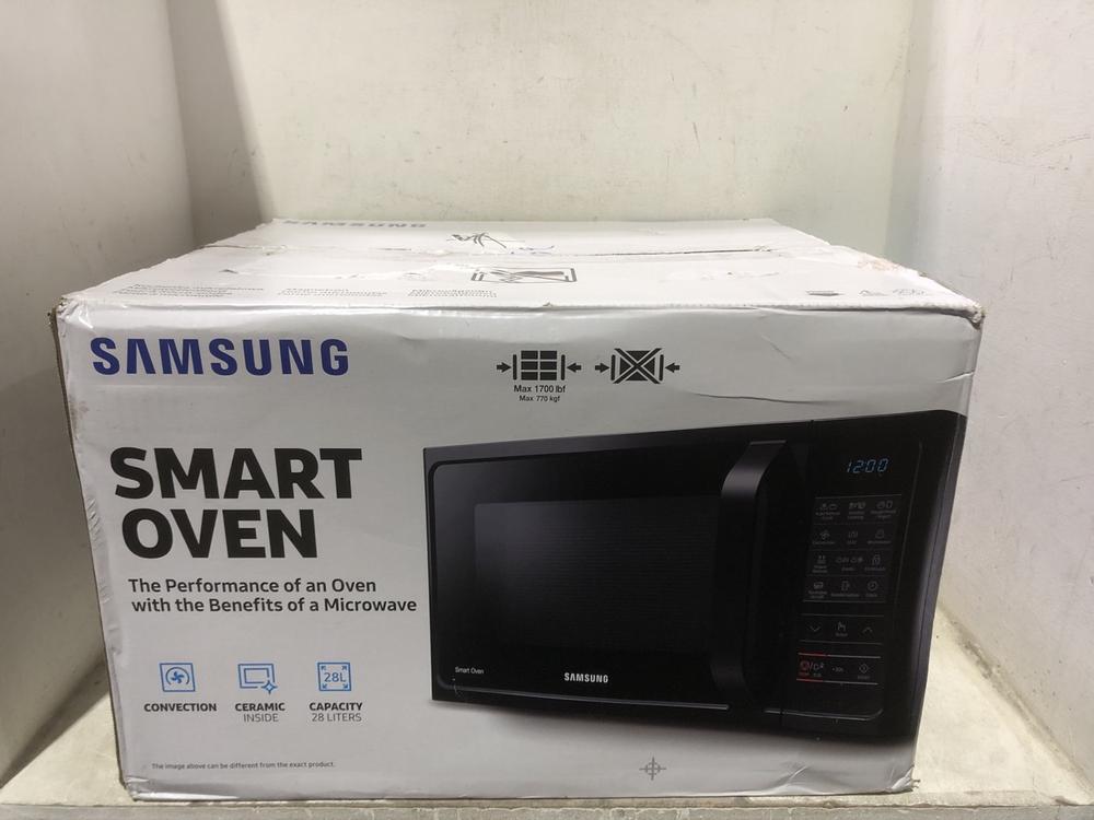 Lot 1191  
            Chesterfield SR45 - Parcel Delivery Only 

                
SAMSUNG MICROWAVE OVEN MC28H5013AK (LOCATION: C7)