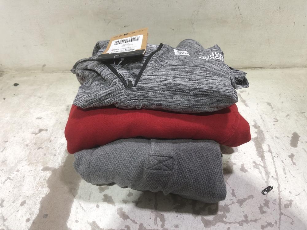 Lot 1208  
            Chesterfield SR45 - Parcel Delivery Only 

                
3X ASSORTED BRANDED CLOTHING TO INCLUDE THE NORTH FACE M24 /7 RAGER UK SIZE MEDIU...