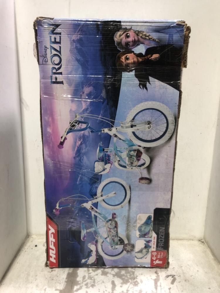 Lot 1226  
            Chesterfield SR45 - Parcel Delivery Only 

                
HUFFY DISNEY FROZEN CHILDS 14" BIKE (LOCATION: C8)