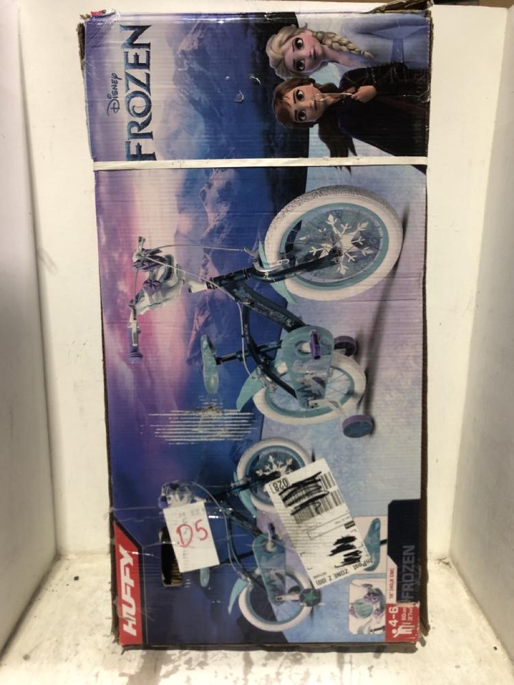 Lot 1227  
            Chesterfield SR45 - Parcel Delivery Only 

                
HUFFY DISNEY FROZEN CHILDS 16" BIKE (LOCATION: C8)