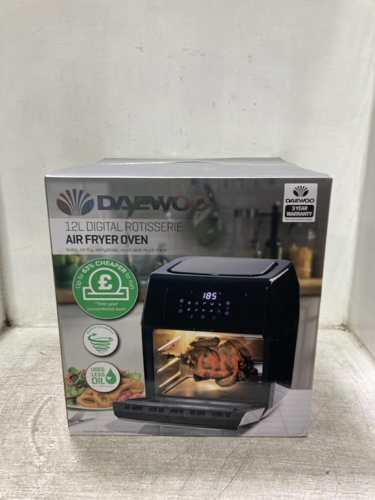 Lot 1250  
            Chesterfield SR45 - Parcel Delivery Only 

                
12L DIGITAL ROTISSERIE AIR FRYER OVEN (LOCATION: C10)