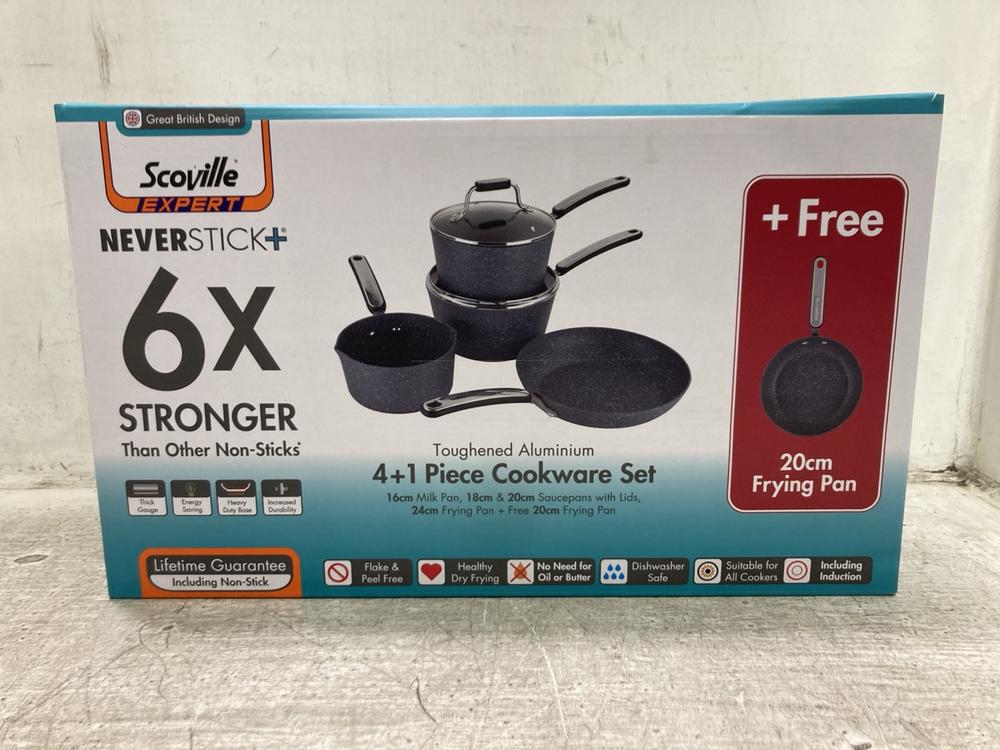 Lot 1255  
            Chesterfield SR45 - Parcel Delivery Only 

                
SCOVILLE EXPERT 4 +1 PIECE COOKWARE SET (LOCATION: C10)