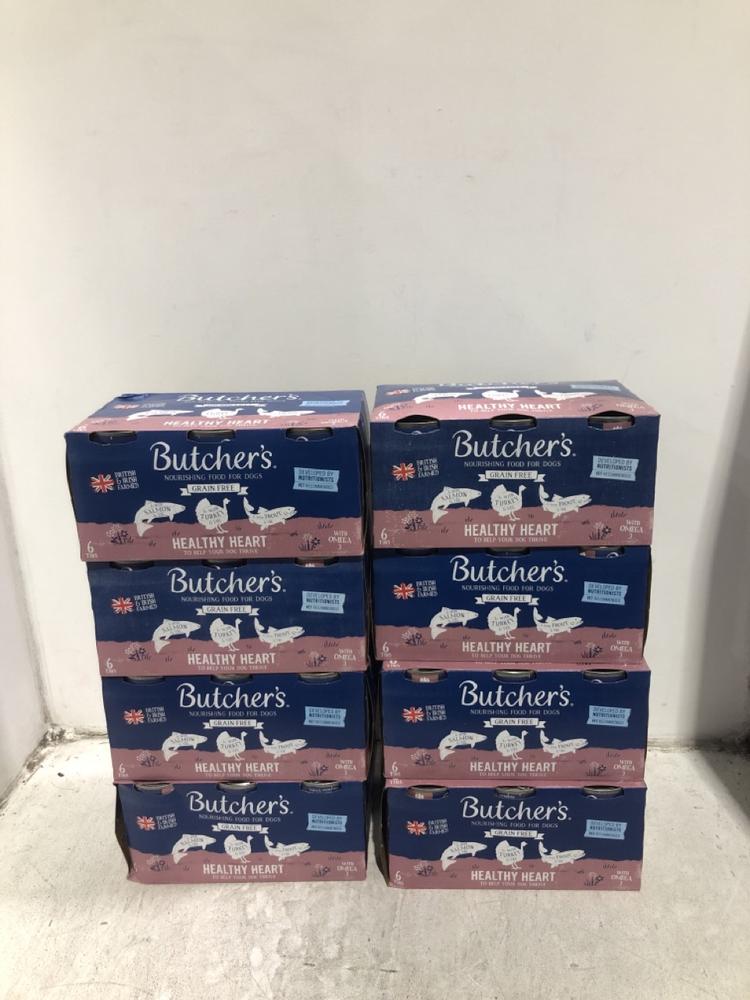 Lot 1269  
            Chesterfield SR45 - Parcel Delivery Only 

                
8X BUTCHERS NOURISHING FOOD FOR DOGS HEALTHY HEART SALMON , TURKEY AND TROUT 12/2...