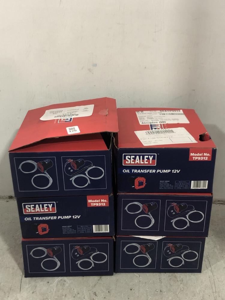 Lot 126  
            Chesterfield SR45 - Parcel Delivery Only 

                
6X SEALEY OIL TRANSFER PUMP 12V TP9312 (LOCATION: F2)