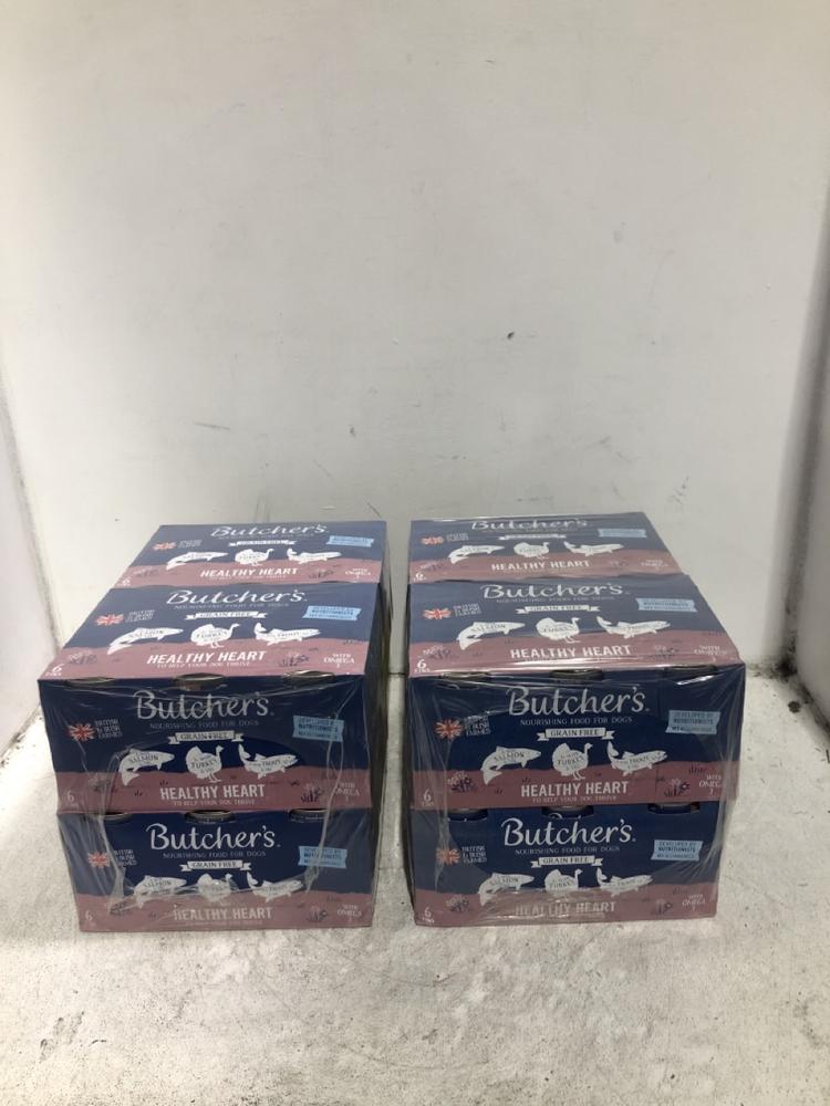 Lot 1285  
            Chesterfield SR45 - Parcel Delivery Only 

                
8X BUTCHERS NOURISHING FOOD FOR DOGS HEALTHY HEART SALMON , TURKEY AND TROUT 12/2...