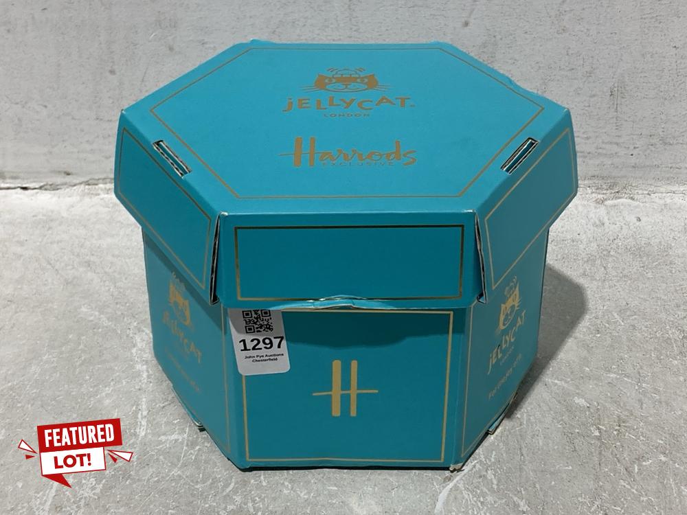 Lot 1297  
            Chesterfield SR45 - Parcel Delivery Only 

                
JELLY CAT HARRODS LONDON AMUESEABLES LIMITED EDITION CHERYL CHERRY CAKE (LOCATION...