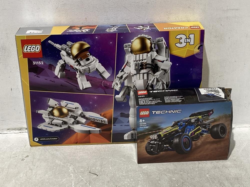 Lot 1299  
            Chesterfield SR45 - Parcel Delivery Only 

                
LEGO 3 IN 1 31152 TO INCLIUDE LEGO TECHNIC OFF ROAD RACE BUGGY 42164 (LOCATION: B3)