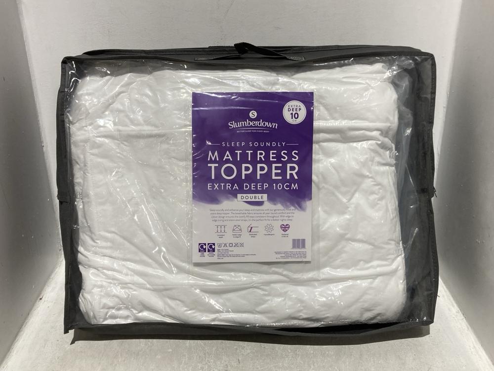 Lot 1306  
            Chesterfield SR45 - Parcel Delivery Only 

                
6X ASSORTED BEDING ITEMS TO INCLUDE SLUMBERDOWN MATYTRESS TOPPER EXTRA DEEP 10CM ...