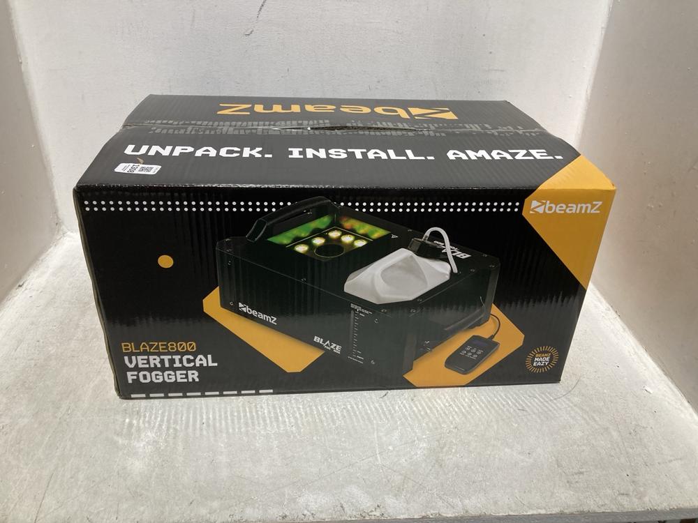 Lot 1308  
            Chesterfield SR45 - Parcel Delivery Only 

                
BEAMZ BLAZE800 VERTICAL FOGGER (LOCATION: B3)