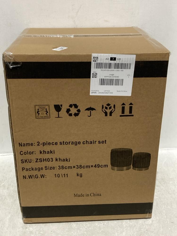 Lot 1310  
            Chesterfield SR45 - Parcel Delivery Only 

                
2 PIECE STORAGE CHAIR SET (LOCATION: B3)