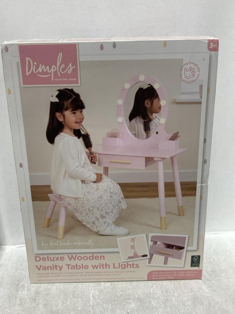 Lot 1311  
            Chesterfield SR45 - Parcel Delivery Only 

                
DMPLES DELUXE WOODEN VANITY TABLE WITH LIGHTS (LOCATION: B3)