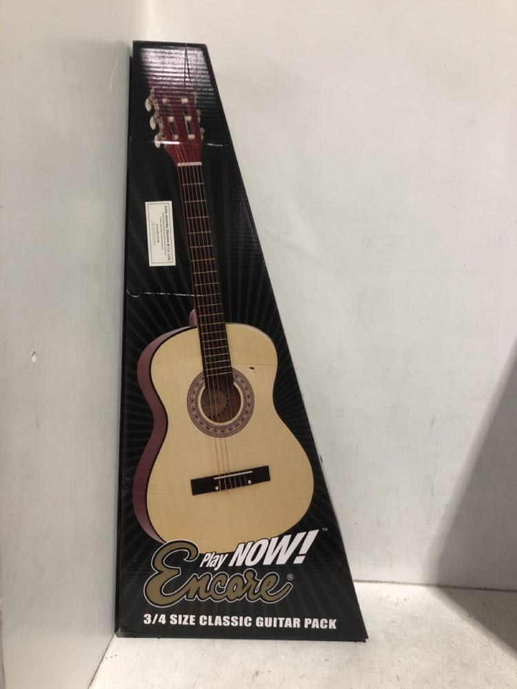 Lot 1340  
            Chesterfield SR45 - Parcel Delivery Only 

                
ENCORE 3/4 SIZE CLASSIC GUITAR (LOCATION: B5)