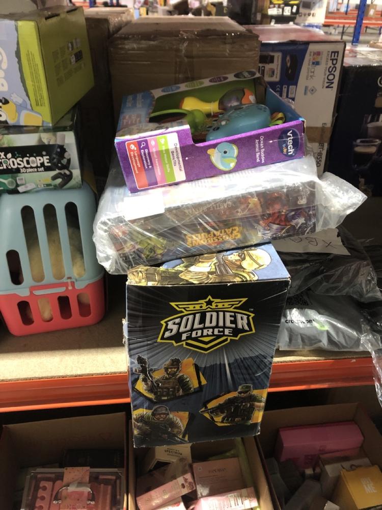 Lot 1342  
            Chesterfield SR45 - Parcel Delivery Only 

                
3 X ASSORTED CHILDRENS TOYS TO INCLUDE VTECH BABY OCEAN BUDDIES ANIMAL BAND (LOCA...