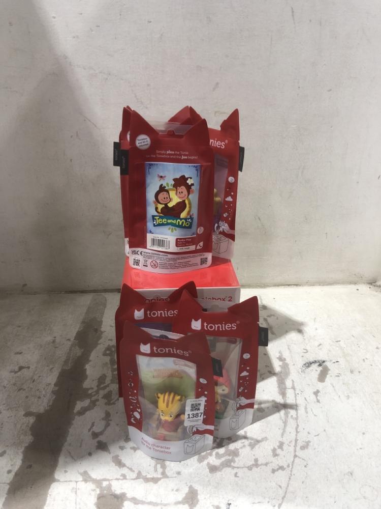 Lot 1387  
            Chesterfield SR45 - Parcel Delivery Only 

                
8 X ASSORTED TONIES PRODUCTS TO INCLUDE TONIEBOX2 (LOCATION: B7)