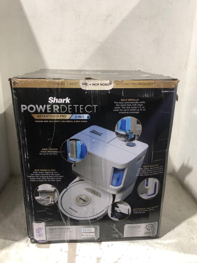 Lot 1392  
            Chesterfield SR45 - Parcel Delivery Only 

                
SHARK POWERDETECT 2-IN-1 ROBOT VACUUM CLEANER ORIGINAL RRP £800 (LOCATION: B7)