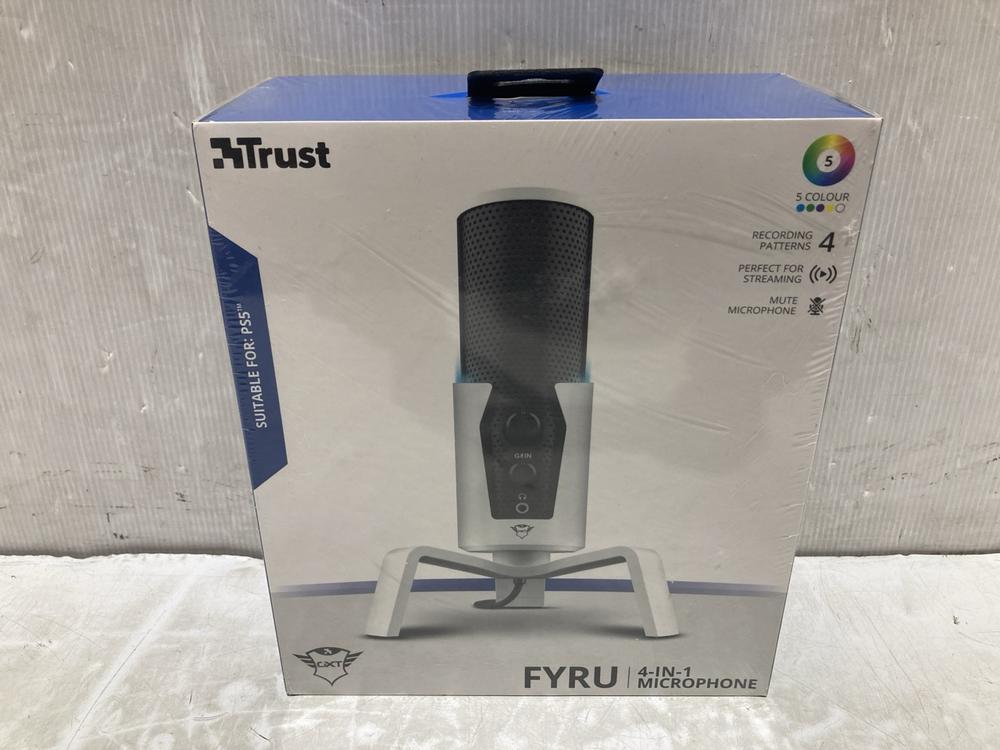Lot 1431  
            Chesterfield SR45 - Parcel Delivery Only 

                
TRUST FYRU GXT258W 4-IN-1 MICROPHONE (BRAND NEW SEALED) IN WHITE-COMPATIBLE FOR P...