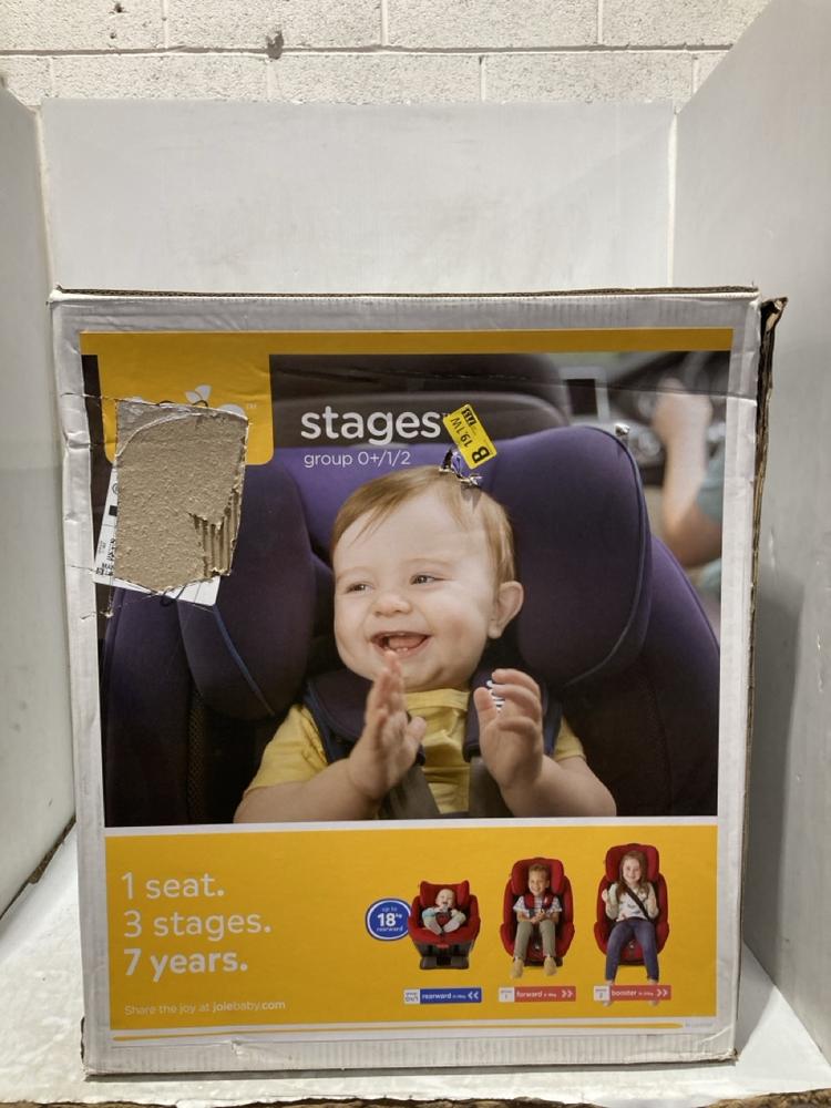 Lot 1489  
            Chesterfield SR45 - Parcel Delivery Only 

                
JOIE STAGES GROUP 0+/1/2 CAR SEAT (LOCATION: B8)
