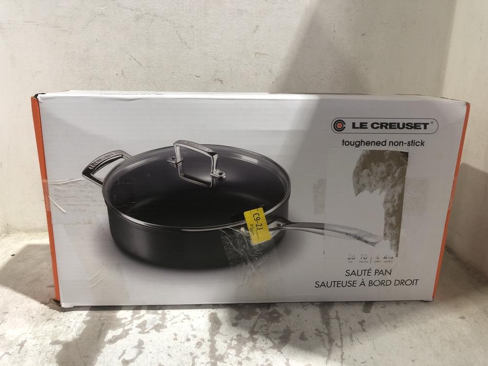 Lot 1494  
            Chesterfield SR45 - Parcel Delivery Only 

                
LE CREUSET TOUGHENED NON STICK 26CM SAUTE PAN ORIGINAL RRP £209 (LOCATION: B9)