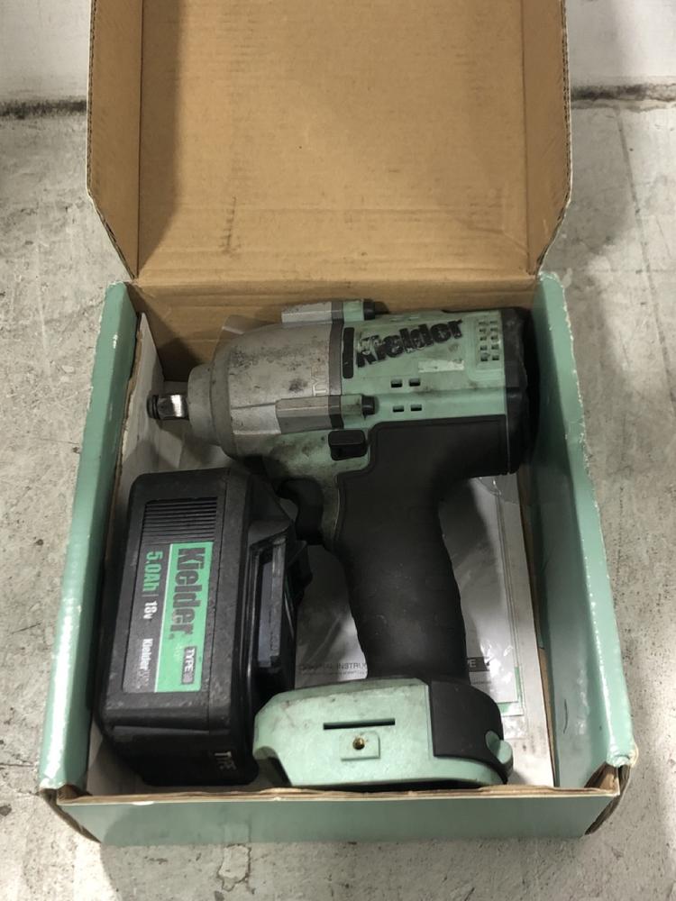 Lot 153  
            Chesterfield SR45 - Parcel Delivery Only 

                
KIELDER 1/2 MID TORQUE IMPACT WRENCH KIT (LOCATION: F3)