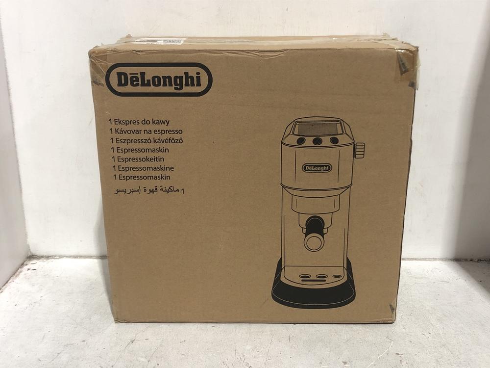 Lot 1544  
            Chesterfield SR45 - Parcel Delivery Only 

                
DELONGHI DEDICA STYLE ESPRESSO MACHINE ORIGINAL RRP £169 (LOCATION: B10)