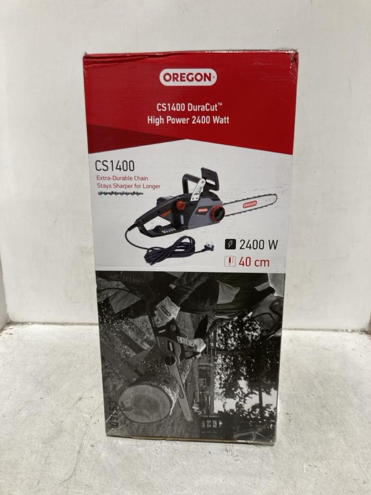 Lot 1553  
            Chesterfield SR45 - Parcel Delivery Only 

                
OREGON CS1400 EXTRA DOUBLE CHAIN CHAINSAW (LOCATION: B10)